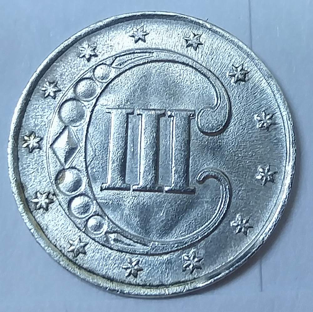 1853-Raw-3-Cent-Silver-For-Grading-And-Comments.