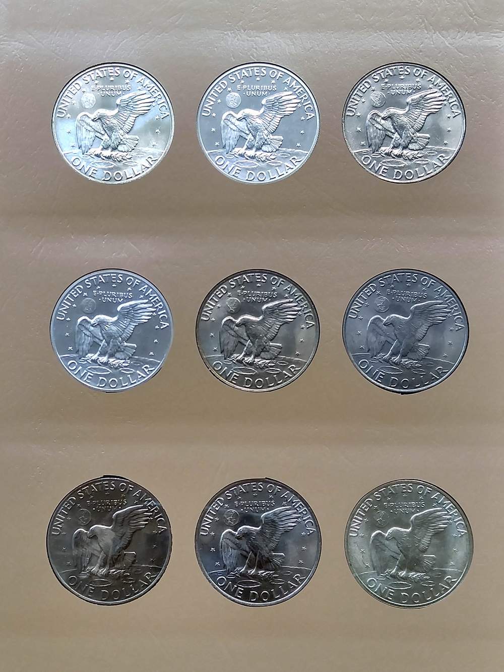 32-Coin-Set-Eisenhower-Dollars-In-A-Nice-Dansco-Album....-Hooray~~