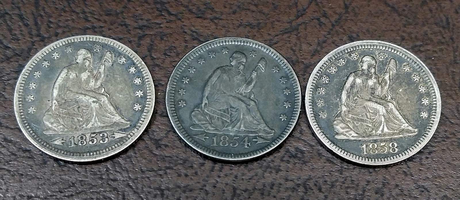 1853,-1854,-1858-Seated-Quarters-For-Grades-&-Opinions