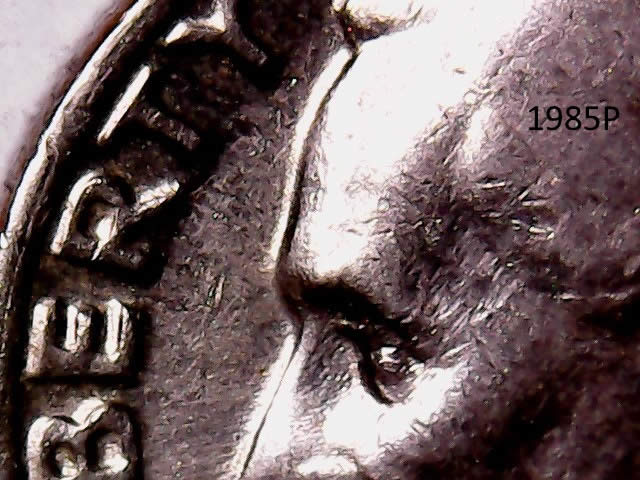 1985-P-Dime---Struck-Off-Center-Is-That-The-Mad-Error?