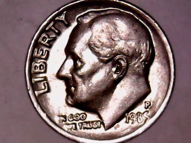 1985-P-Dime---Struck-Off-Center-Is-That-The-Mad-Error?