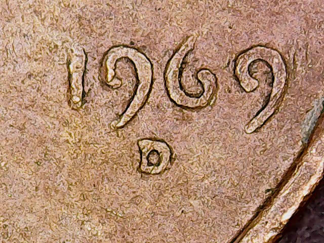 1969-D-Lincoln-Cent---Floating-Roof---Grease-Error?