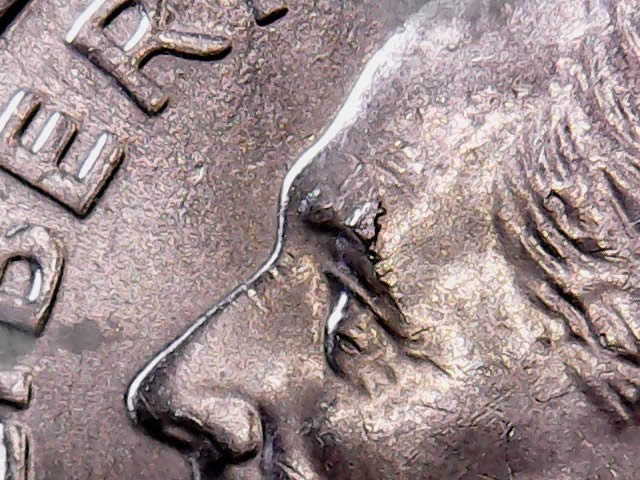 2015-P-Roosevelt-Dime-Chip,-Crack-Or-PMD
