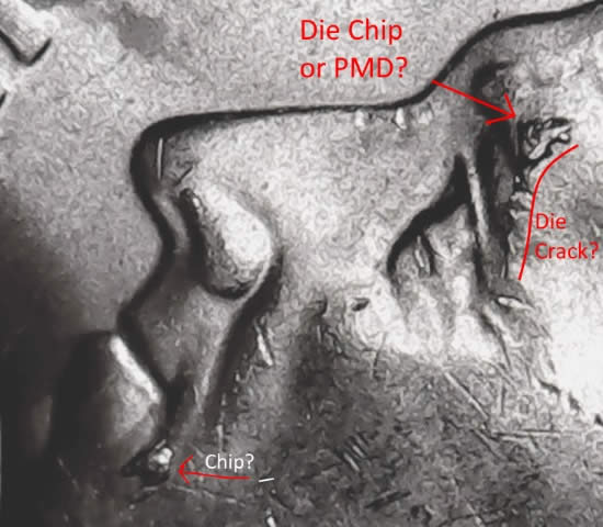 2015-P-Roosevelt-Dime-Chip,-Crack-Or-PMD