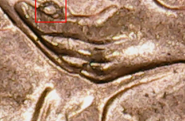 2009-P-Lincoln-Cent-Formative-Years-Die-Chips/Crack-On-Finger