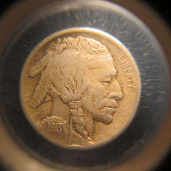 1913-Raised-Ground-Buffalo-Nickel--Very-Nice-Coin!