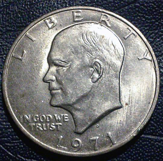 1971-D-Ike-Dollar,-Retained-CudS