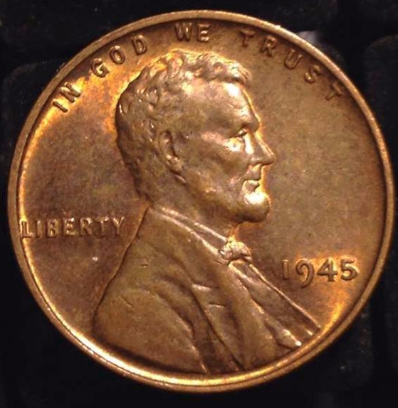 1945-Wheat-Cent---Probable-Doubled-Ear-Or-Die-Event?