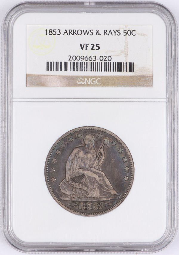 1853-Seated-Half-For-Grading