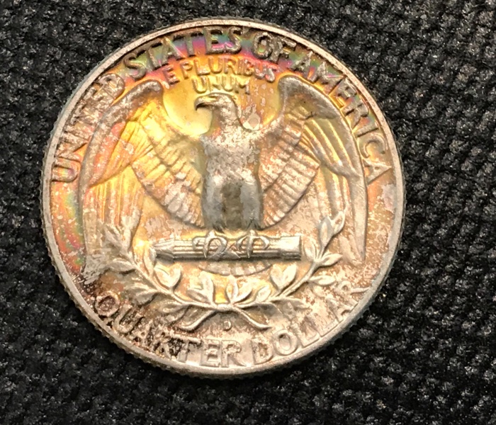 1964-D-Washington-Quarter--Toning-Is-Natural-Or-Artificial?