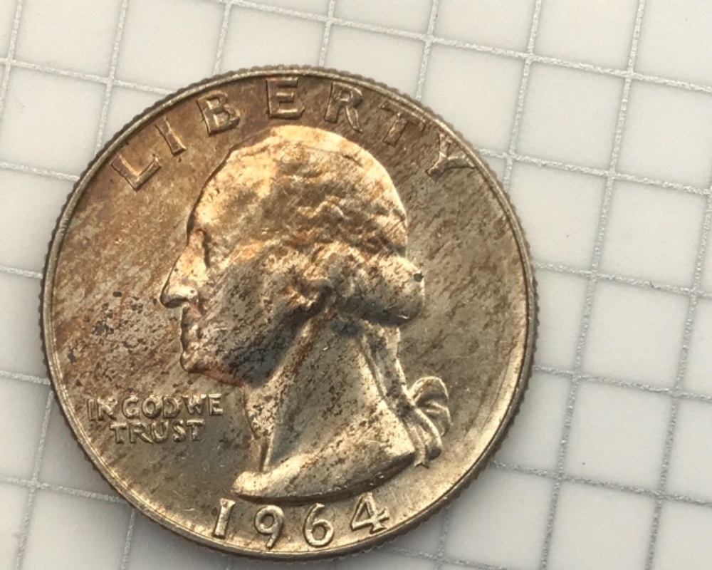 1964-D-Toned-Washington-Quarter-For-Grading