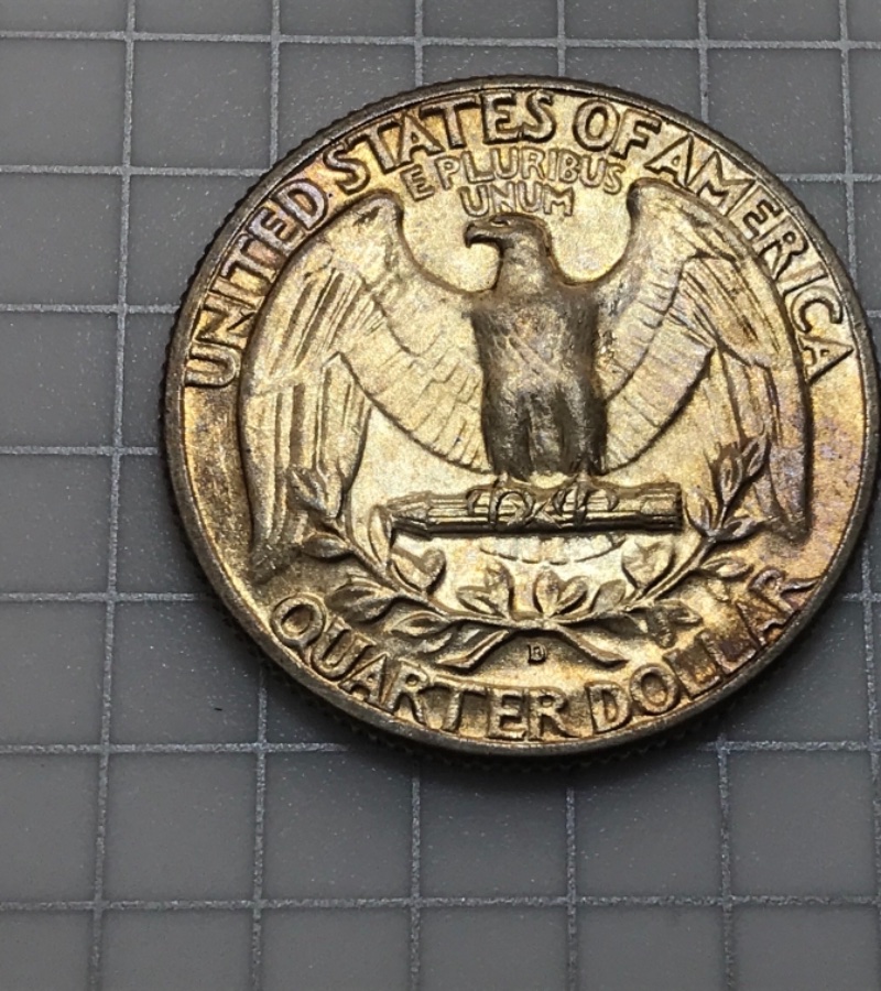 1964-D-Toned-Washington-Quarter-For-Grading