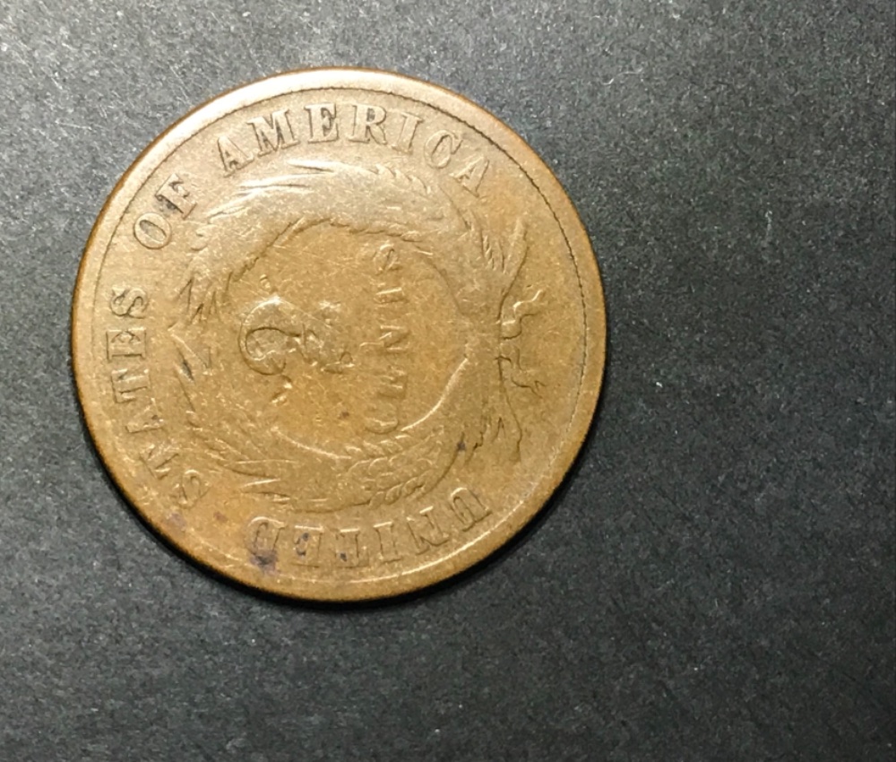 1870-Two-Cent-Piece--Rotated-Reverse-About-90-Degrees-Cherrypick