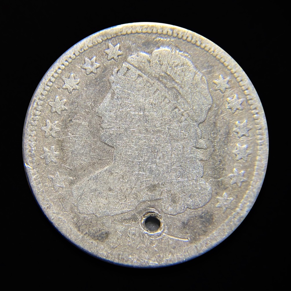 1831-Capped-Bust-Dime-Holed