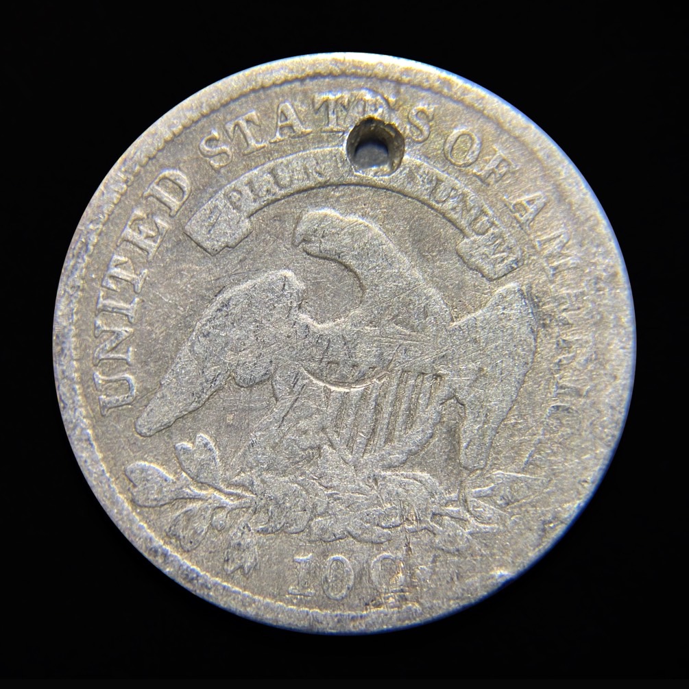 1831-Capped-Bust-Dime-Holed