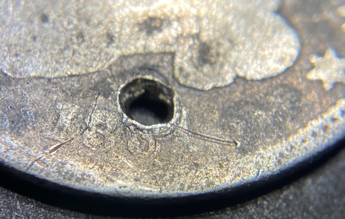 1831-Capped-Bust-Dime-Holed