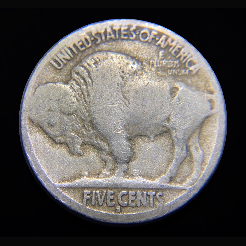 1917-S-Buffalo-Nickel--2-Feathers-FS-401-For-Grading