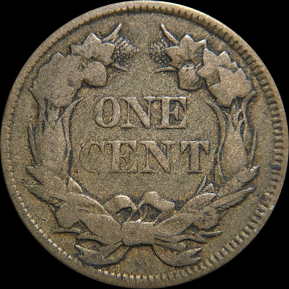 1857-Flying-Eagle-Cent--Reverse-Die-Clash-With-Seated-Quarter,-FS-901-Snow-8