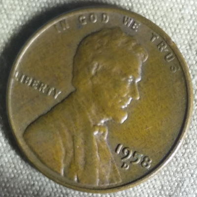 1958-D-Wheat-Penny-Missing-T-In-Trust-And-Back-Side-Missing-Almost-All