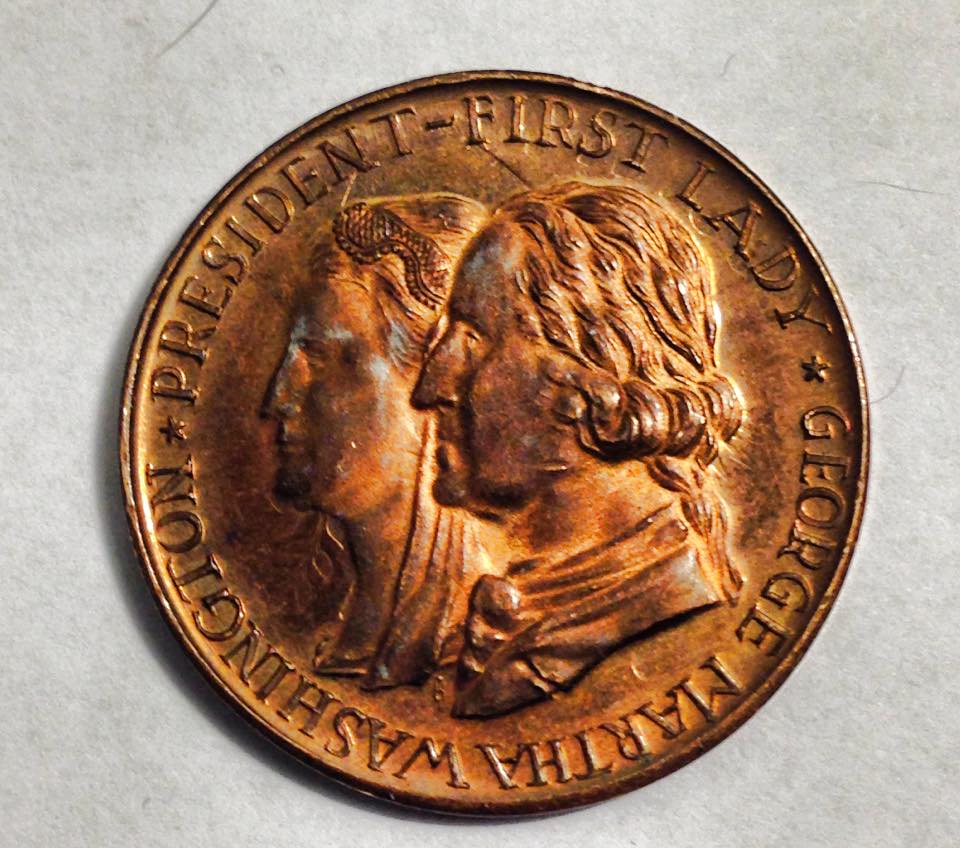 George-And-Martha-Token?-1789-97,-Liberty-And-Security?-Id:-Eisenhower-Tourist-Token-#2-In-Series