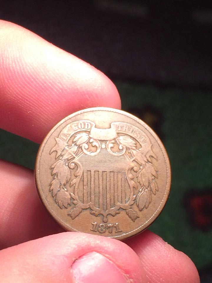 1867-2-Cent-And-1871-2-Cent,-Bought-At-LCS-For-$12..