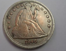 Counterfeit-1846-O-Seated-Liberty-Dollar
