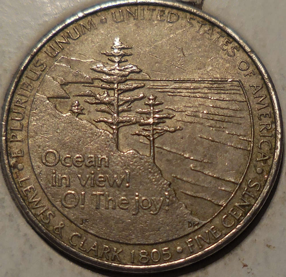 2005-P-Jefferson-Nickel-Impressive-Rim-To-Rim-Die-Crack