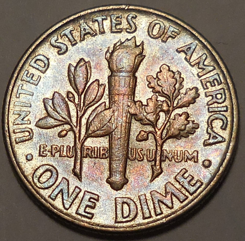 1963-Toned-Roosevelt-Dime