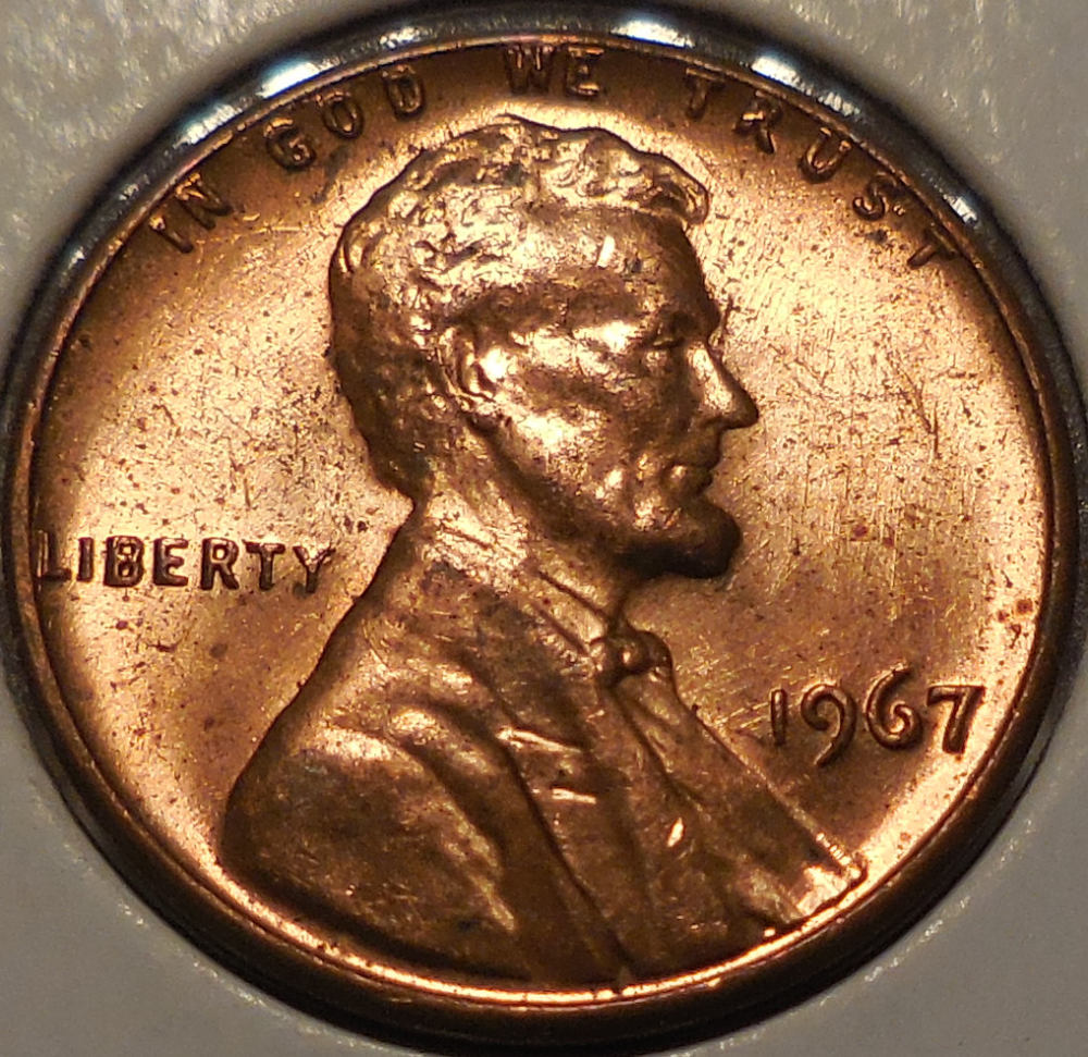 1967-Lincoln-Memorial-Cent-Severely-Over-Polished