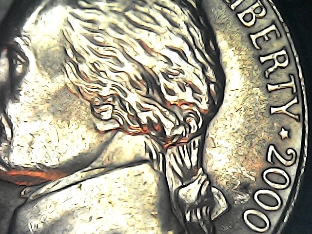 2000-P-Nickel-With-Hornets-Nest-Cud?-On-Reverse?