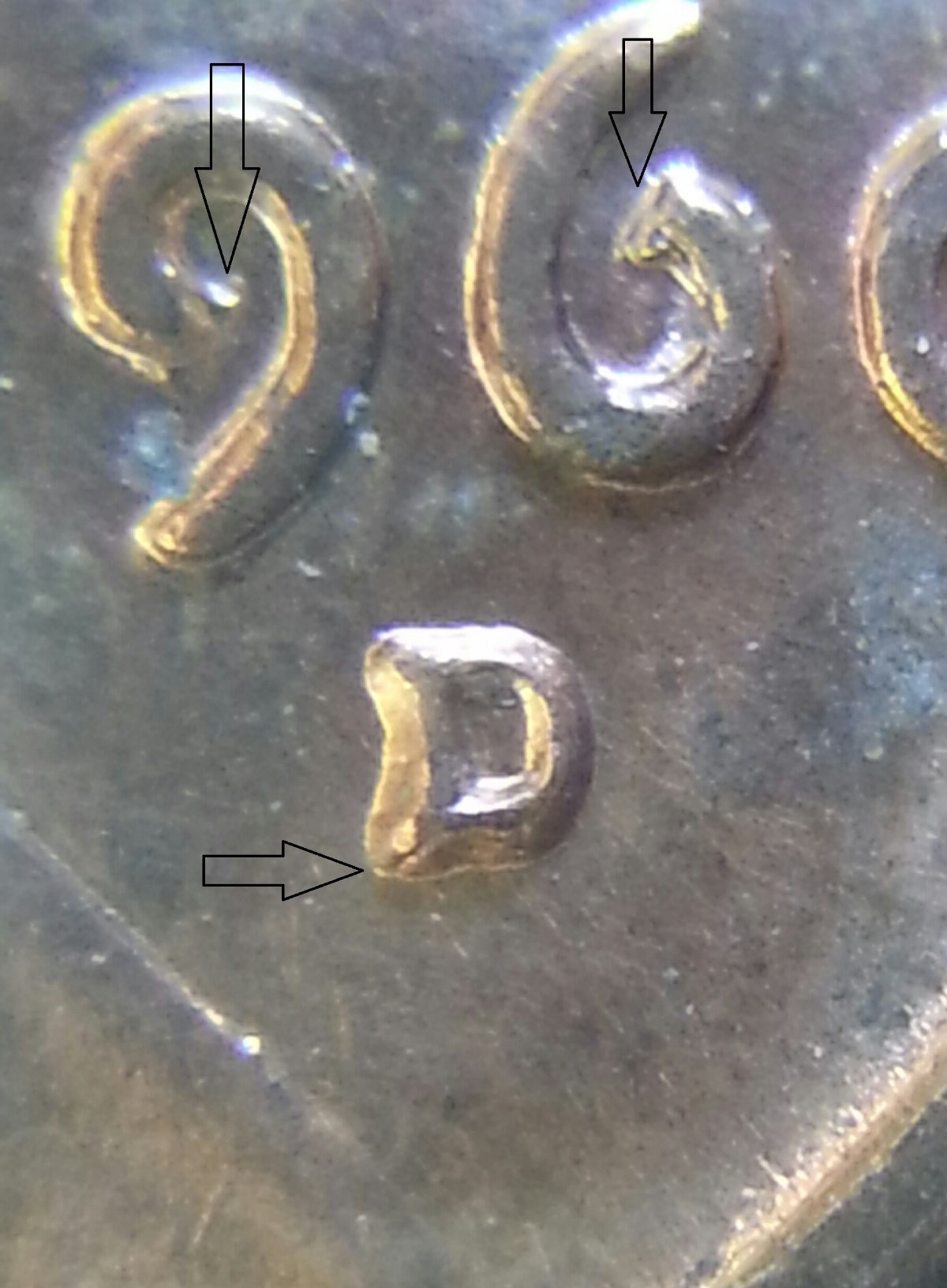 1960-LMC-Nice-Toning-1960-D-DDO-001,-1-O-Iii-&-RPM-100-Small/Large-Date