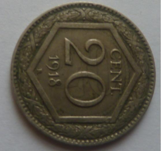 Italian-1918-20c-Overstrike-Of-A-1890's-Coin?