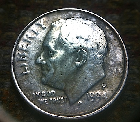 1994-Roosevelt-Dime---Struck-Through-Grease?