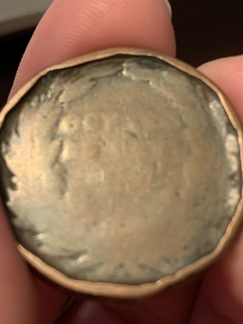 Thick-Coin-With-Laurel-Wreath-On-One-Side-With-Lettering-Id:-19th-Century-Mexico-1/8-Real