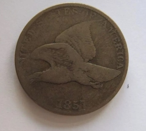 1857-Flying-Eagle-Cent-,-Grade-?