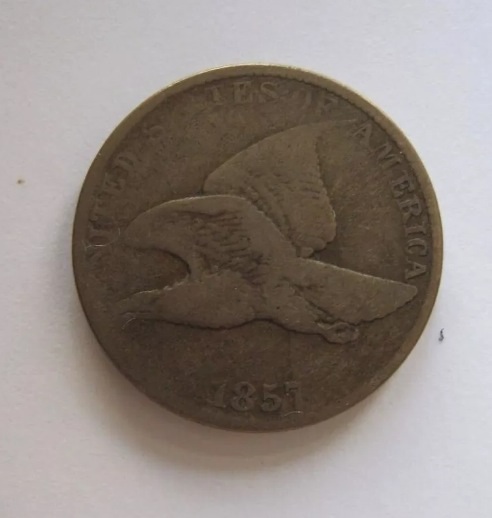 1857-Flying-Eagle-Cent-,-Grade-?