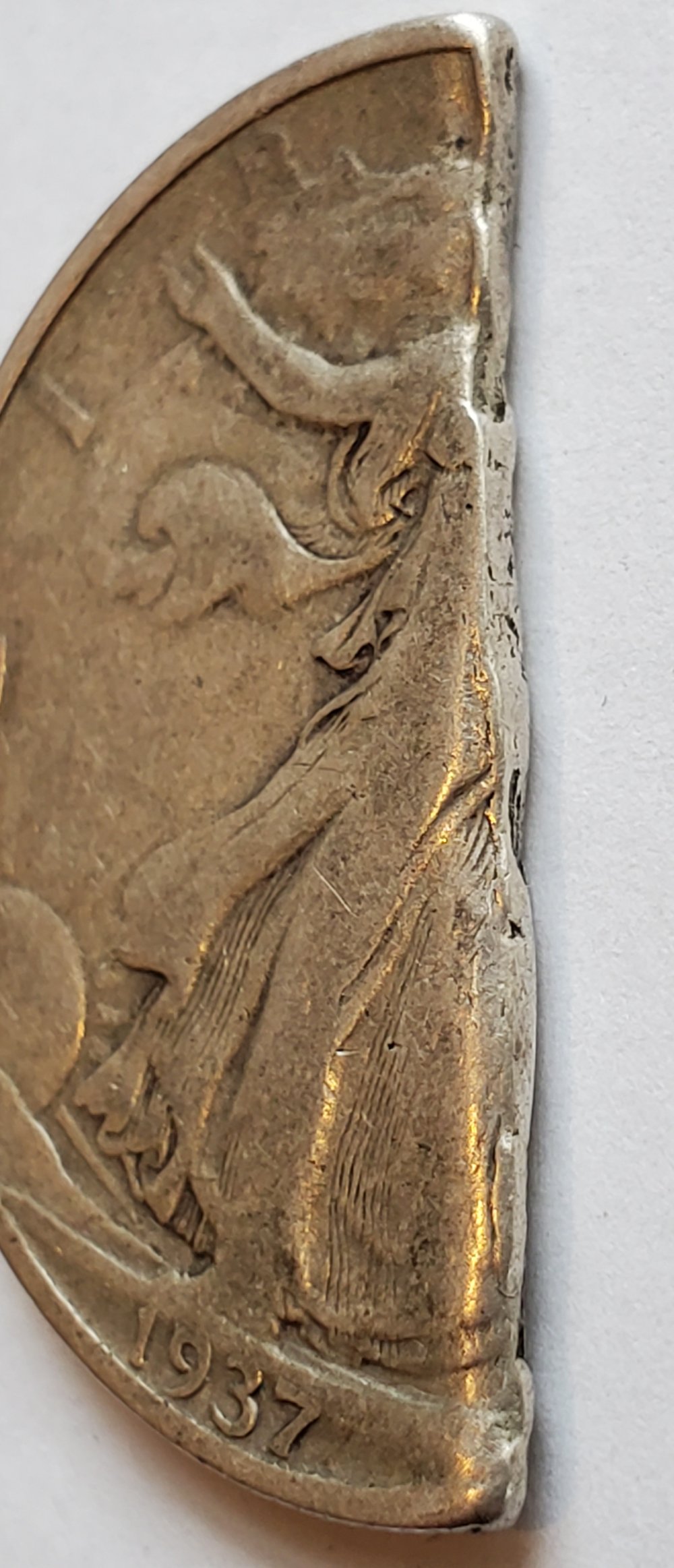 1937-Walking-Liberty-Half-Probably-Cut-In-Half