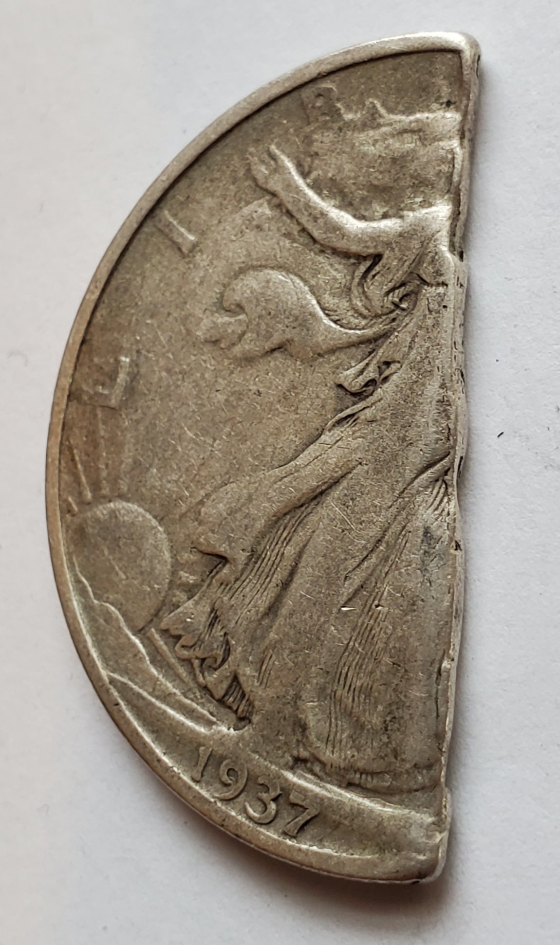 1937-Walking-Liberty-Half-Probably-Cut-In-Half