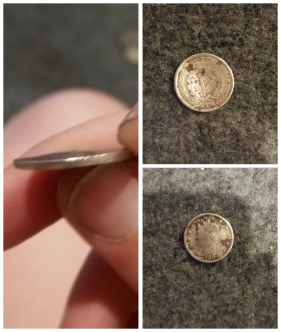 Dented-1902-V-Nickel