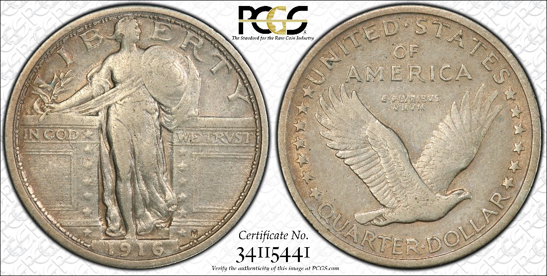 1916-Standing-Liberty-Silver-Quarter-PCGS-XF-40