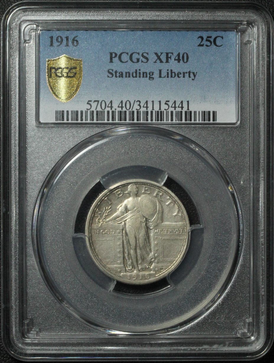 1916-Standing-Liberty-Silver-Quarter-PCGS-XF-40