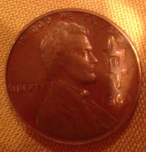 1963-Penny-With-Star-On-It