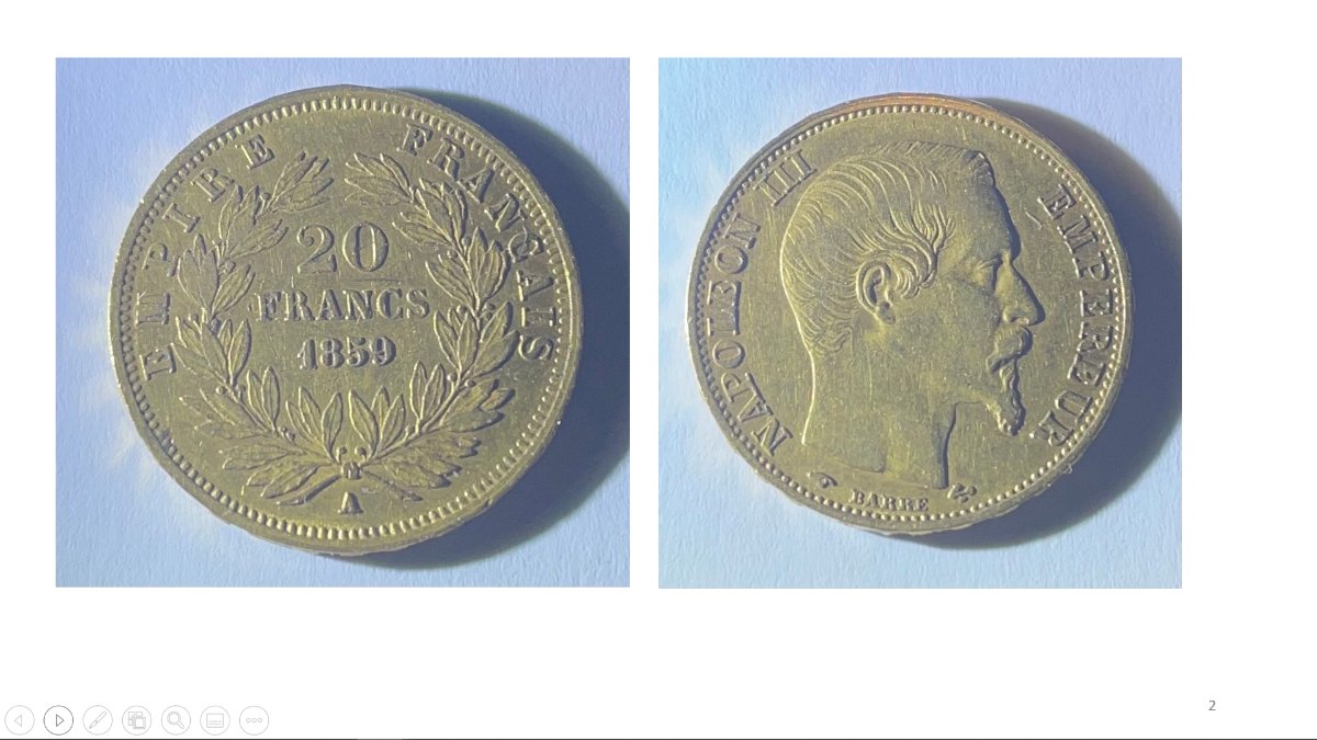 20-Franc-Gold-Coins---1859,-1876,-1909