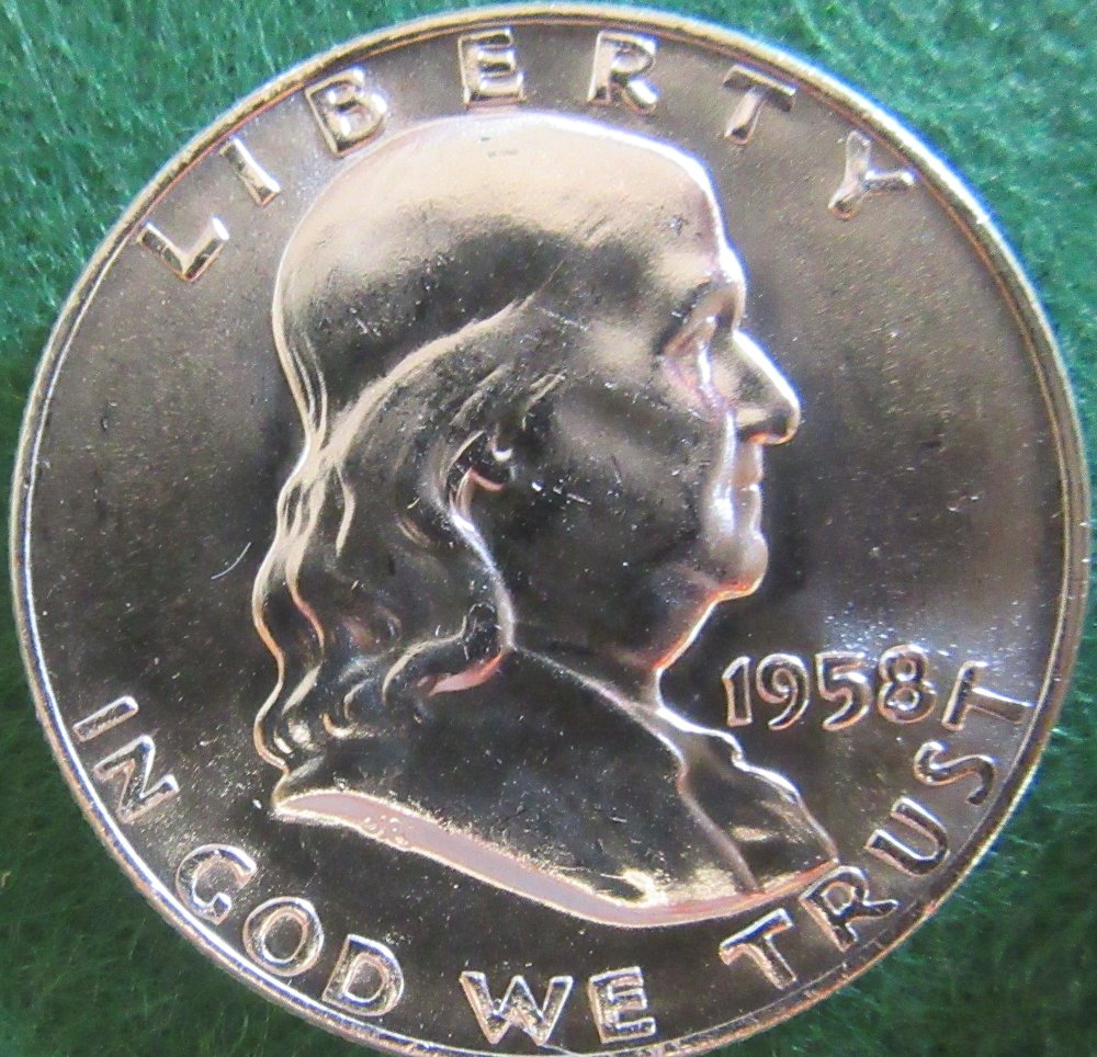 1958-Franklin-Half-Dollar-For-Grading
