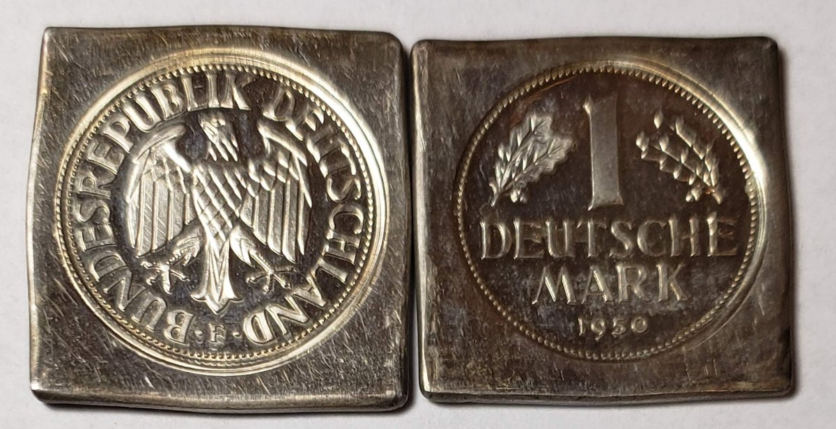Germany-1-Mark-Square-Prooflike-