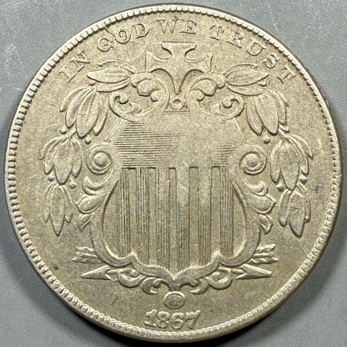 1867-With-Rays-Shield-Nickel