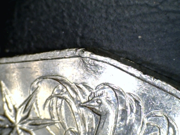 Funny-Dent-On-Obverse-And-A-Little-Lump-50c-Coin-2004