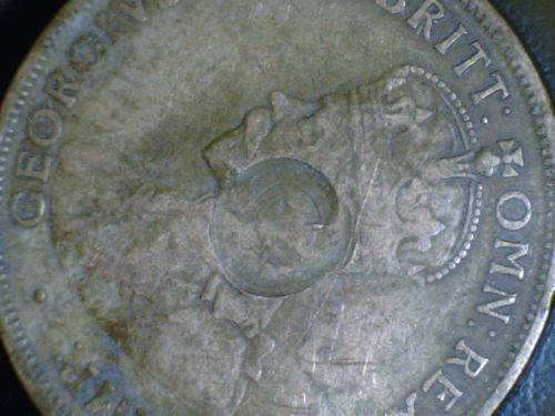 1917-Penny-With-Circular-Indent-In-Centre