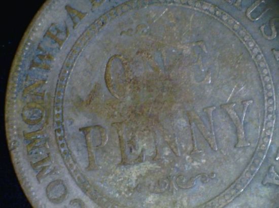 1917-Penny-With-Circular-Indent-In-Centre