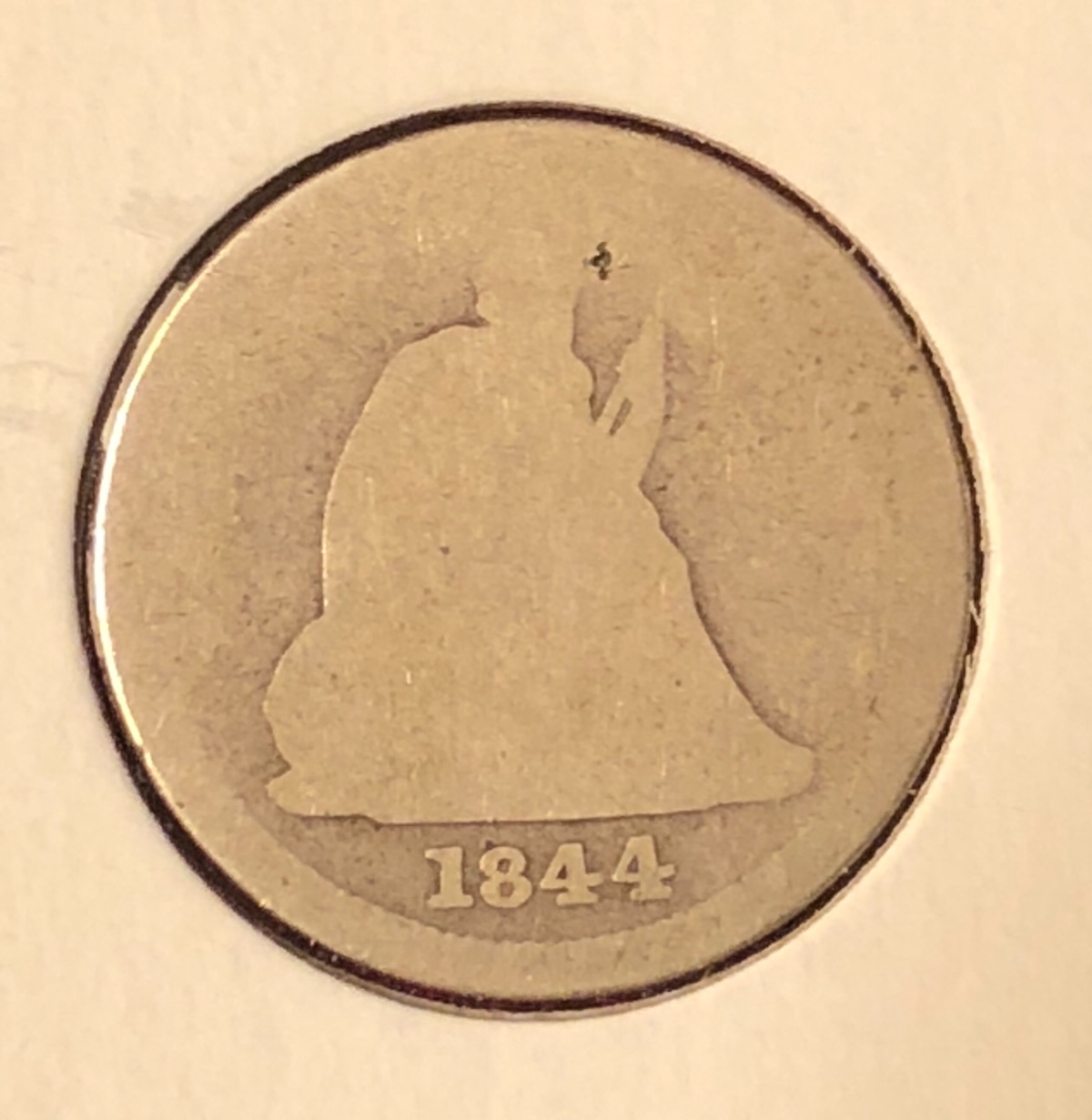 1844-O-Seated-Liberty-Quarter...-Lowball?